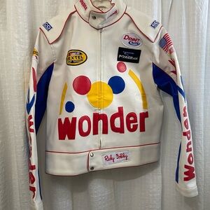 Ricky Bobby Wonder Bread Faux Leather Talladega Nights Jacket Mens Sz M As Is